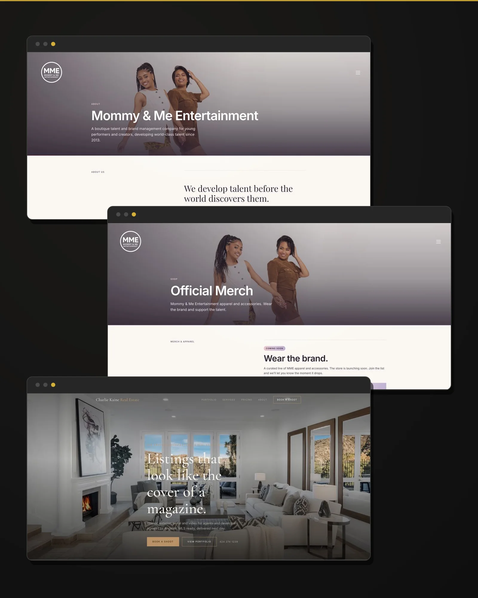 Sites + EPKs, built in-house